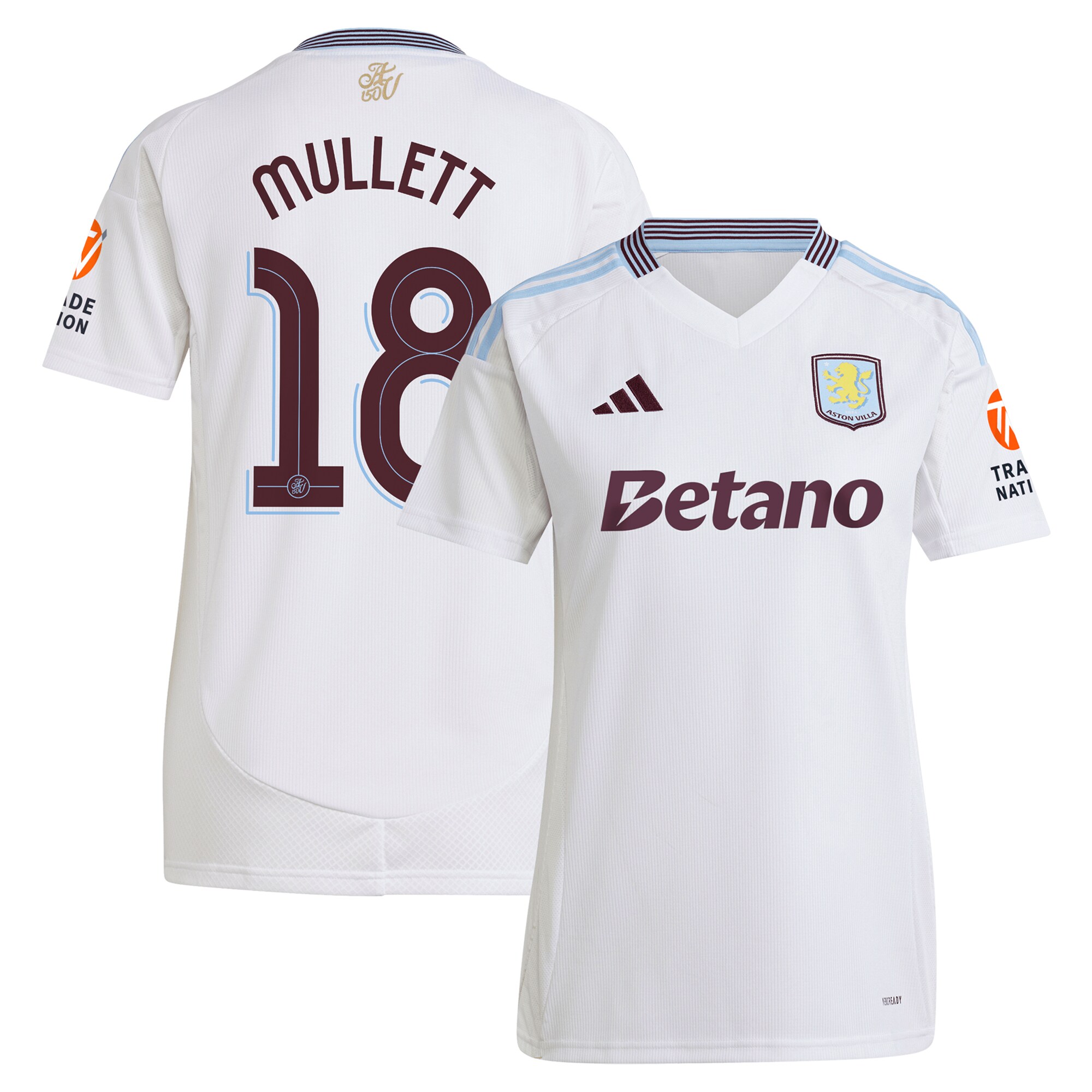 aston villa adidas away shirt 2024-25 – womens with mullett 18 cup printing Collection | Aston Villa Football Kits and Shirts