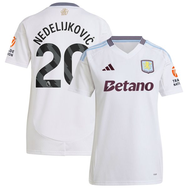 aston villa adidas away shirt 2024-25 – womens with nedeljković 20 printing Collection | Aston Villa Football Kits and Shirts