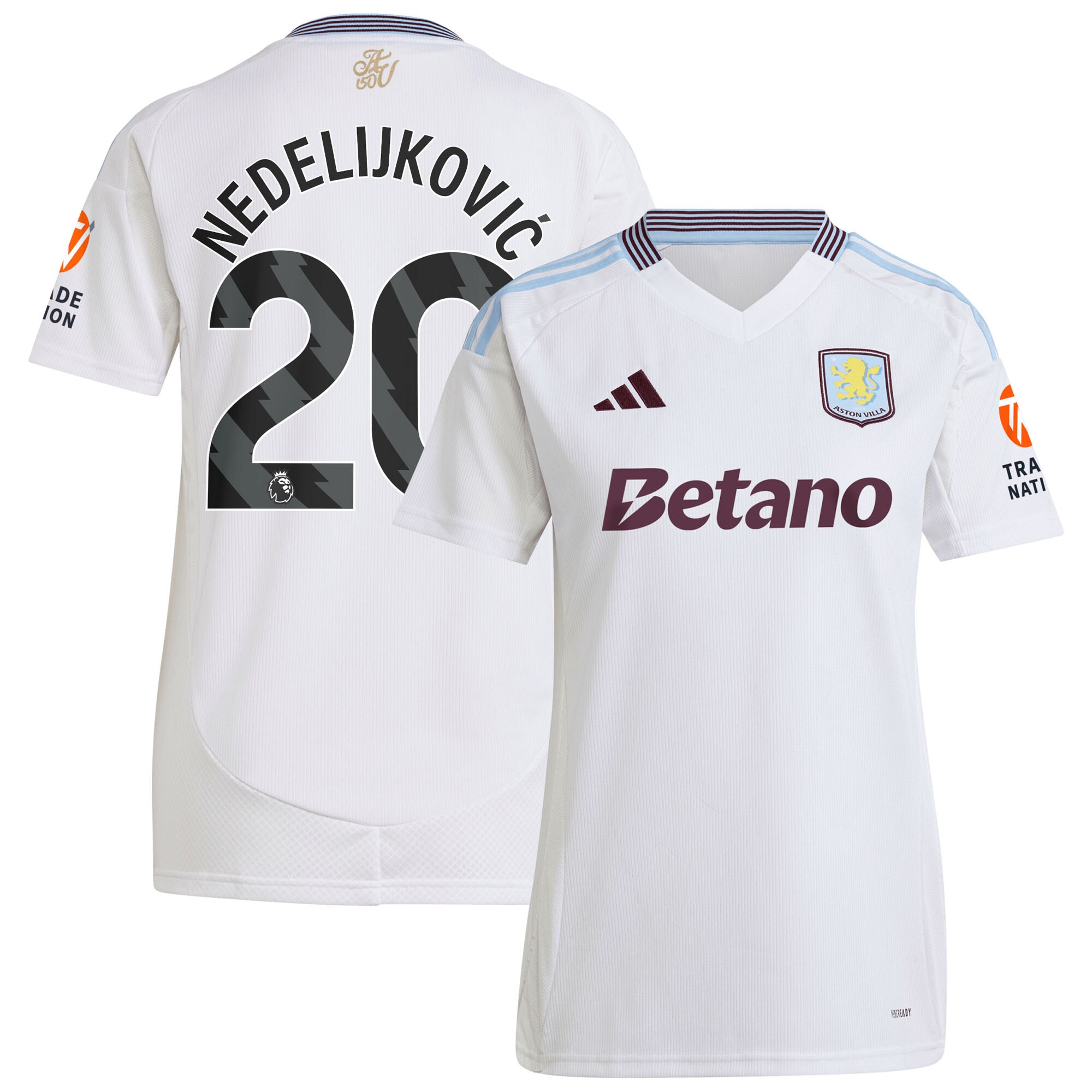 aston villa adidas away shirt 2024-25 – womens with nedeljković 20 printing Collection | Aston Villa Football Kits and Shirts