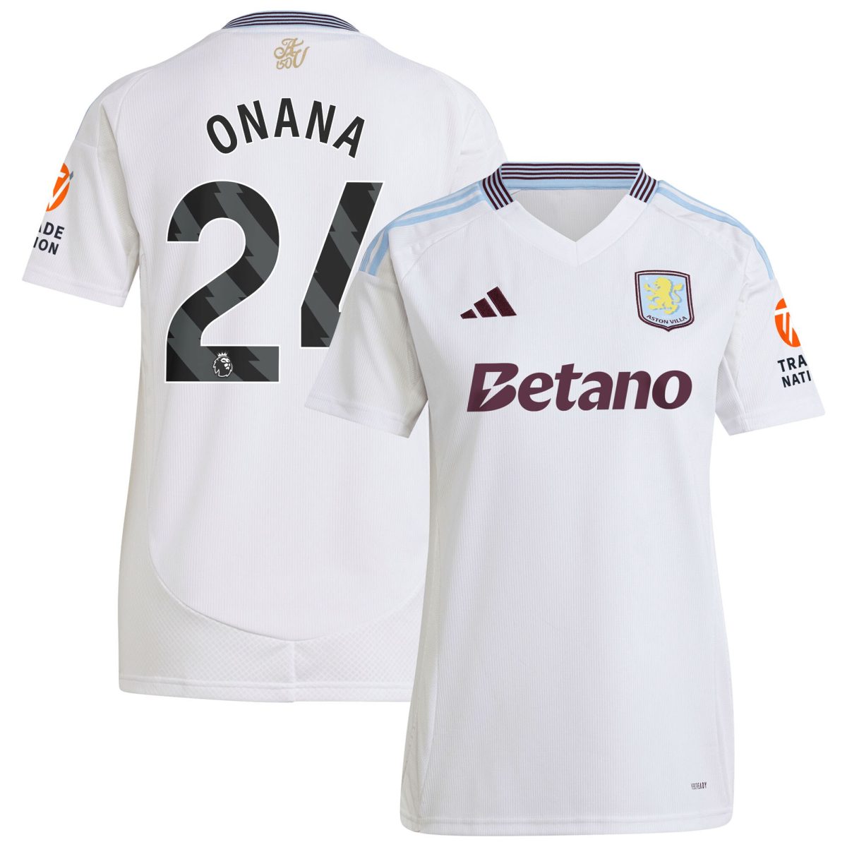 aston villa adidas away shirt 2024-25 – womens with onana 24 printing Collection | Aston Villa Football Kits and Shirts