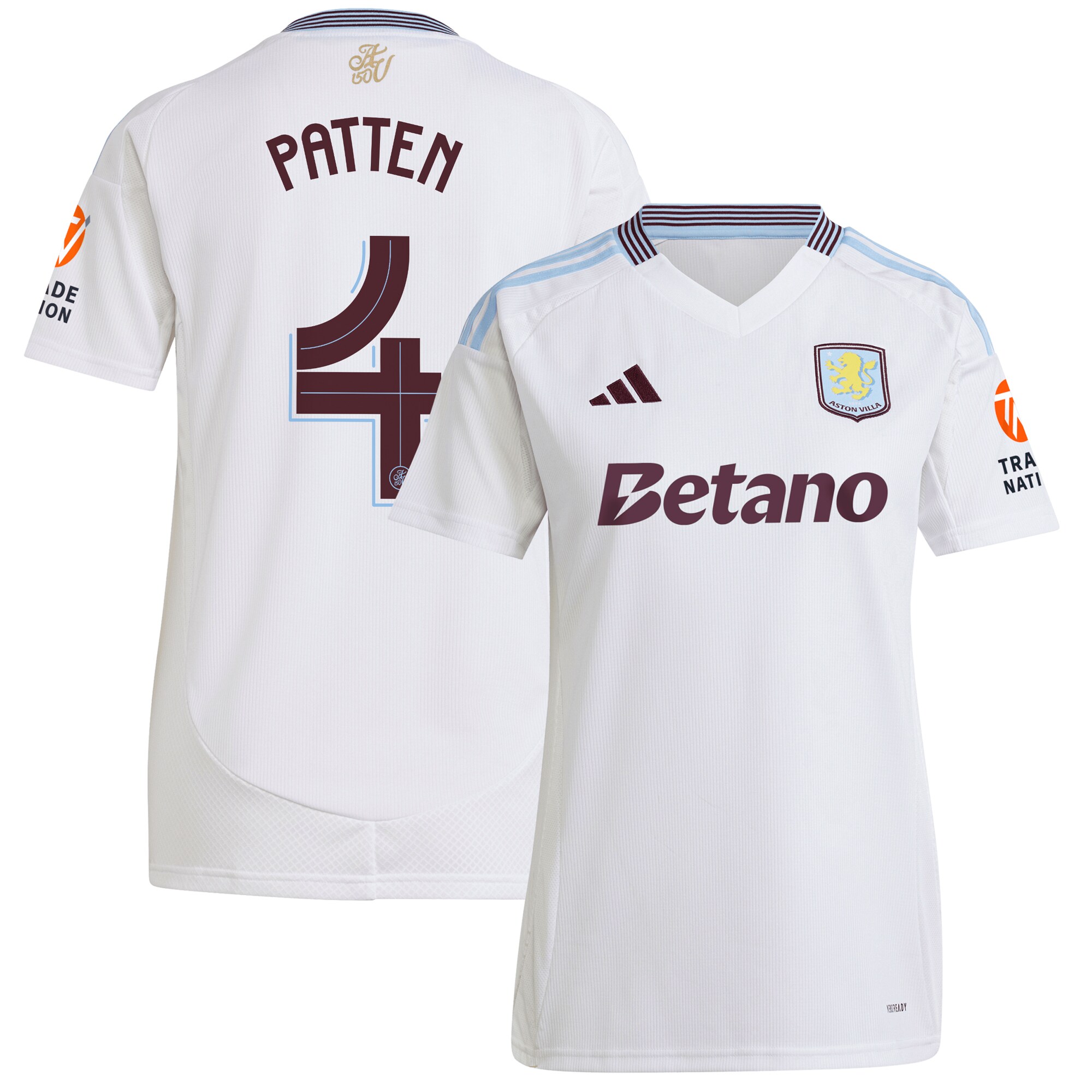 aston villa adidas away shirt 2024-25 – womens with patten 4 cup printing Collection | Aston Villa Football Kits and Shirts