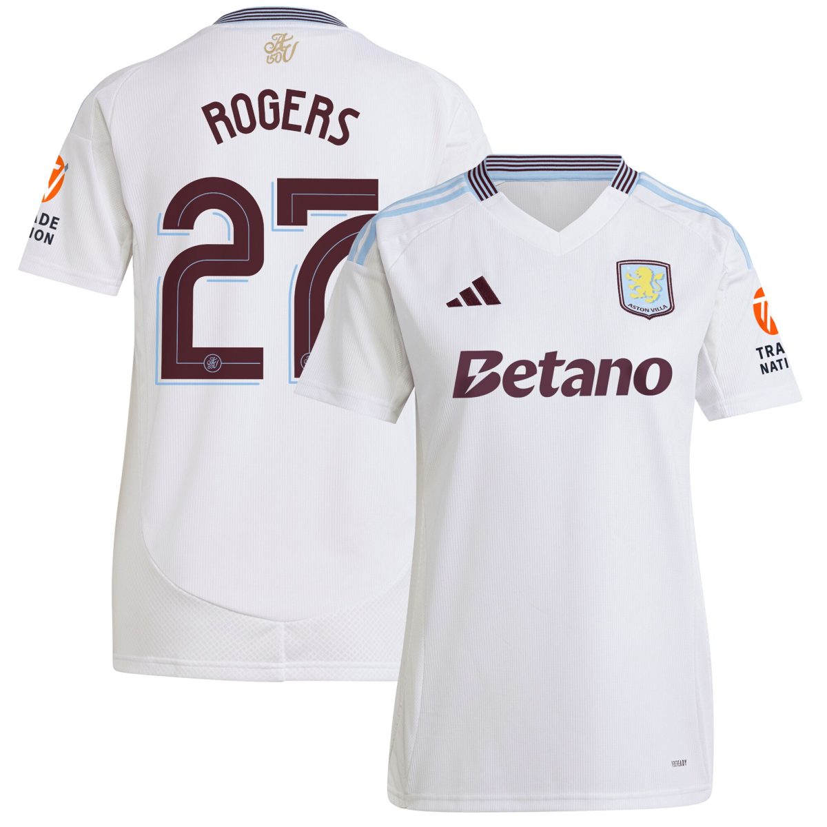 aston villa adidas away shirt 2024-25 – womens with rogers 27 cup printing Collection | Aston Villa Football Kits and Shirts
