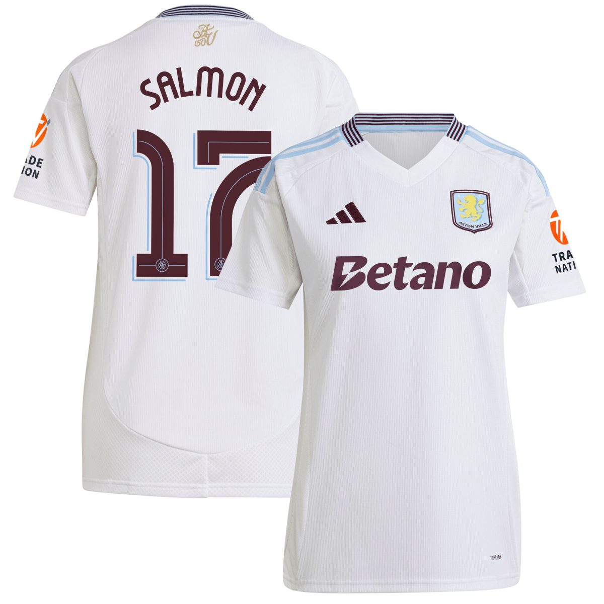 aston villa adidas away shirt 2024-25 – womens with salmon 17 cup printing Collection | Aston Villa Football Kits and Shirts