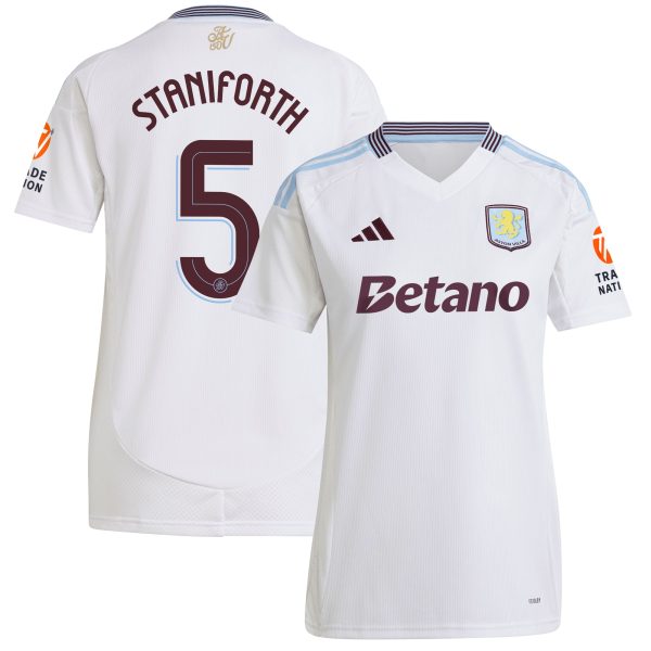 aston villa adidas away shirt 2024-25 – womens with staniforth 5 cup printing Collection | Aston Villa Football Kits and Shirts