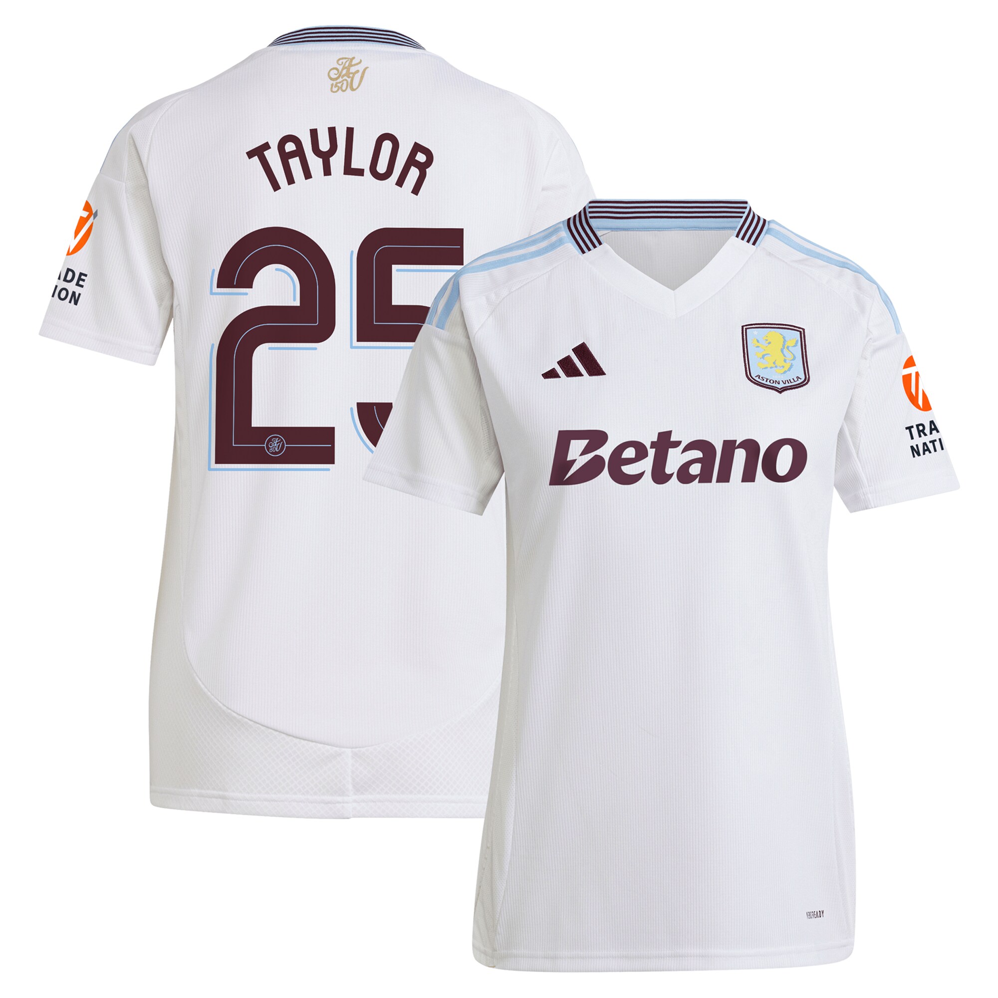 aston villa adidas away shirt 2024-25 – womens with taylor 25 cup printing Collection | Aston Villa Football Kits and Shirts