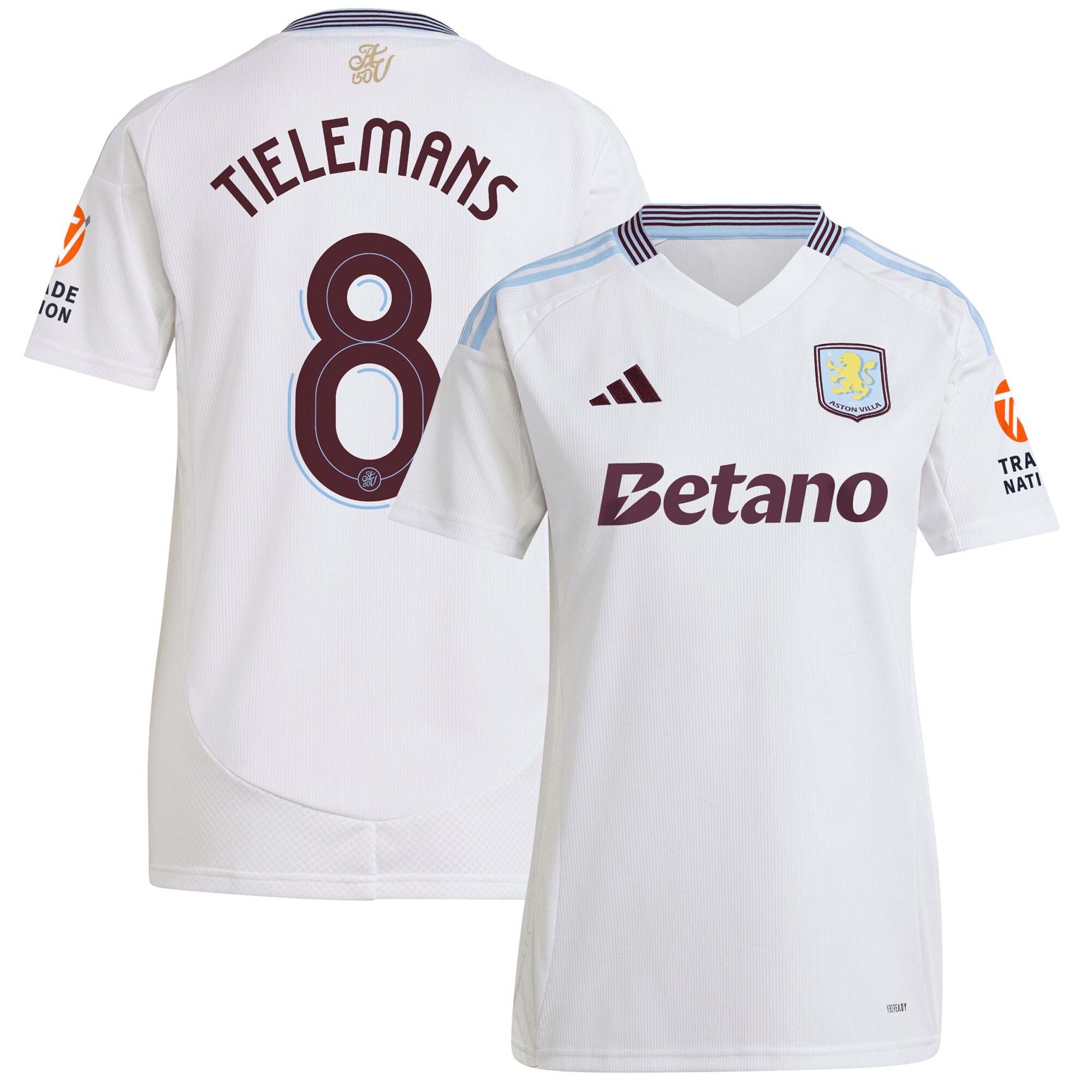 aston villa adidas away shirt 2024-25 – womens with tielemans 8 cup printing Collection | Aston Villa Football Kits and Shirts