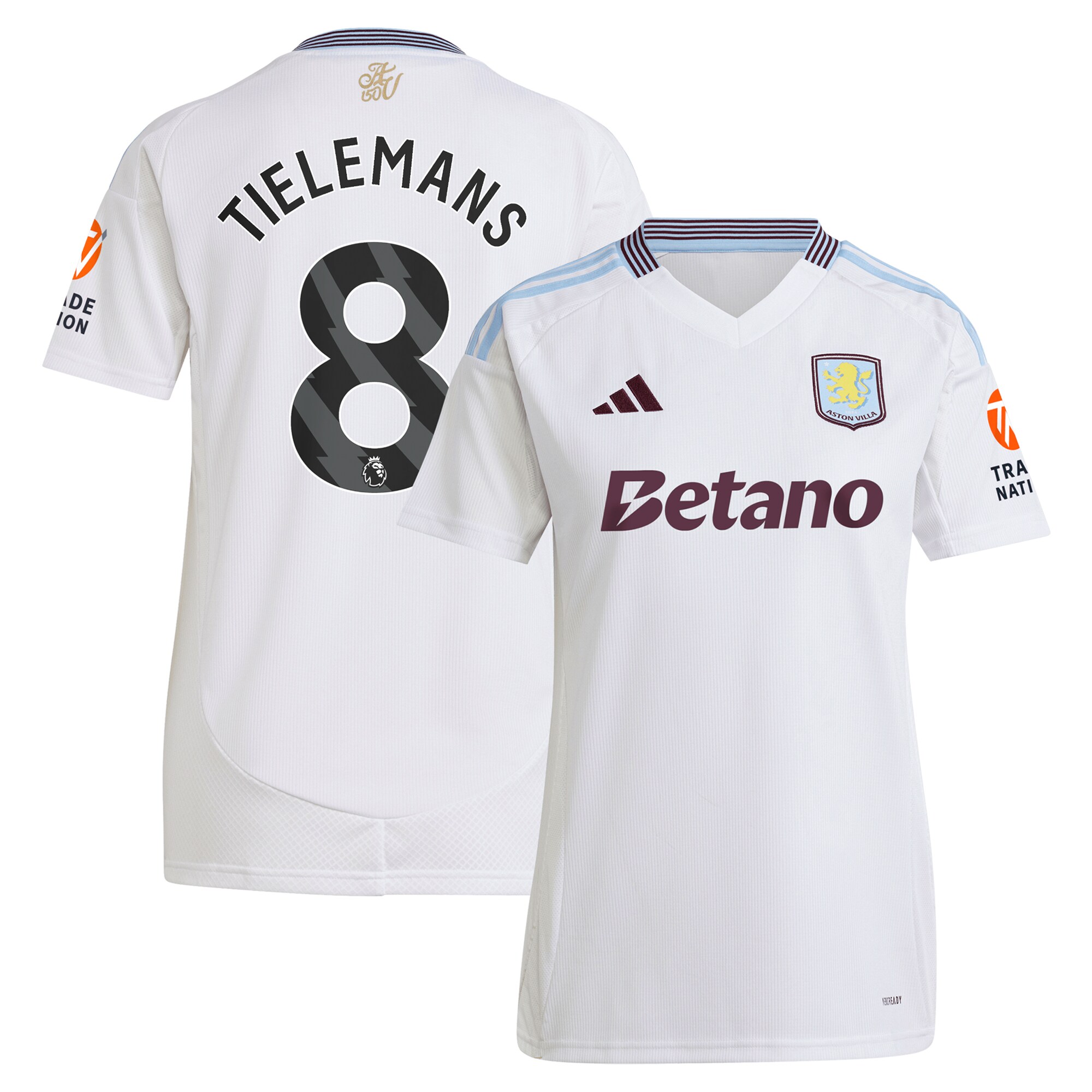 aston villa adidas away shirt 2024-25 – womens with tielemans 8 printing Collection | Aston Villa Football Kits and Shirts