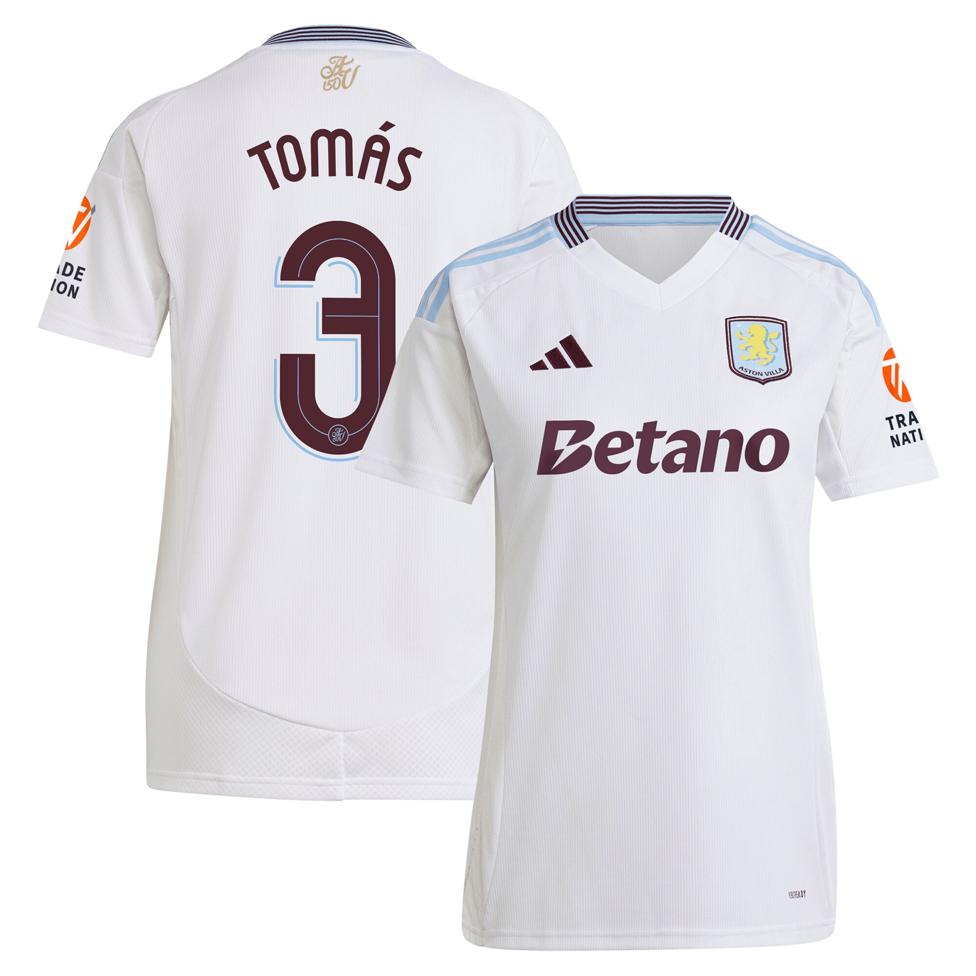 aston villa adidas away shirt 2024-25 – womens with tomás 3 cup printing Collection | Aston Villa Football Kits and Shirts