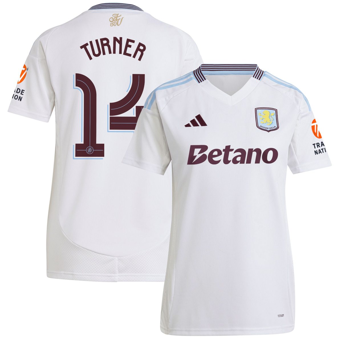 aston villa adidas away shirt 2024-25 – womens with turner 14 cup printing Collection | Aston Villa Football Kits and Shirts