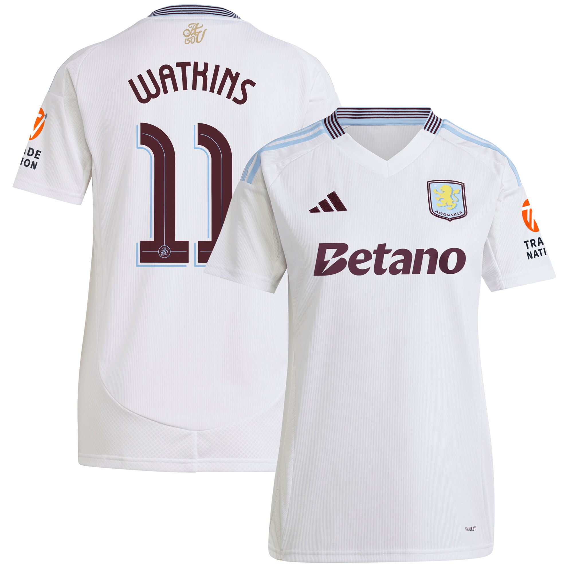 aston villa adidas away shirt 2024-25 – womens with watkins 11 cup printing Collection | Aston Villa Football Kits and Shirts