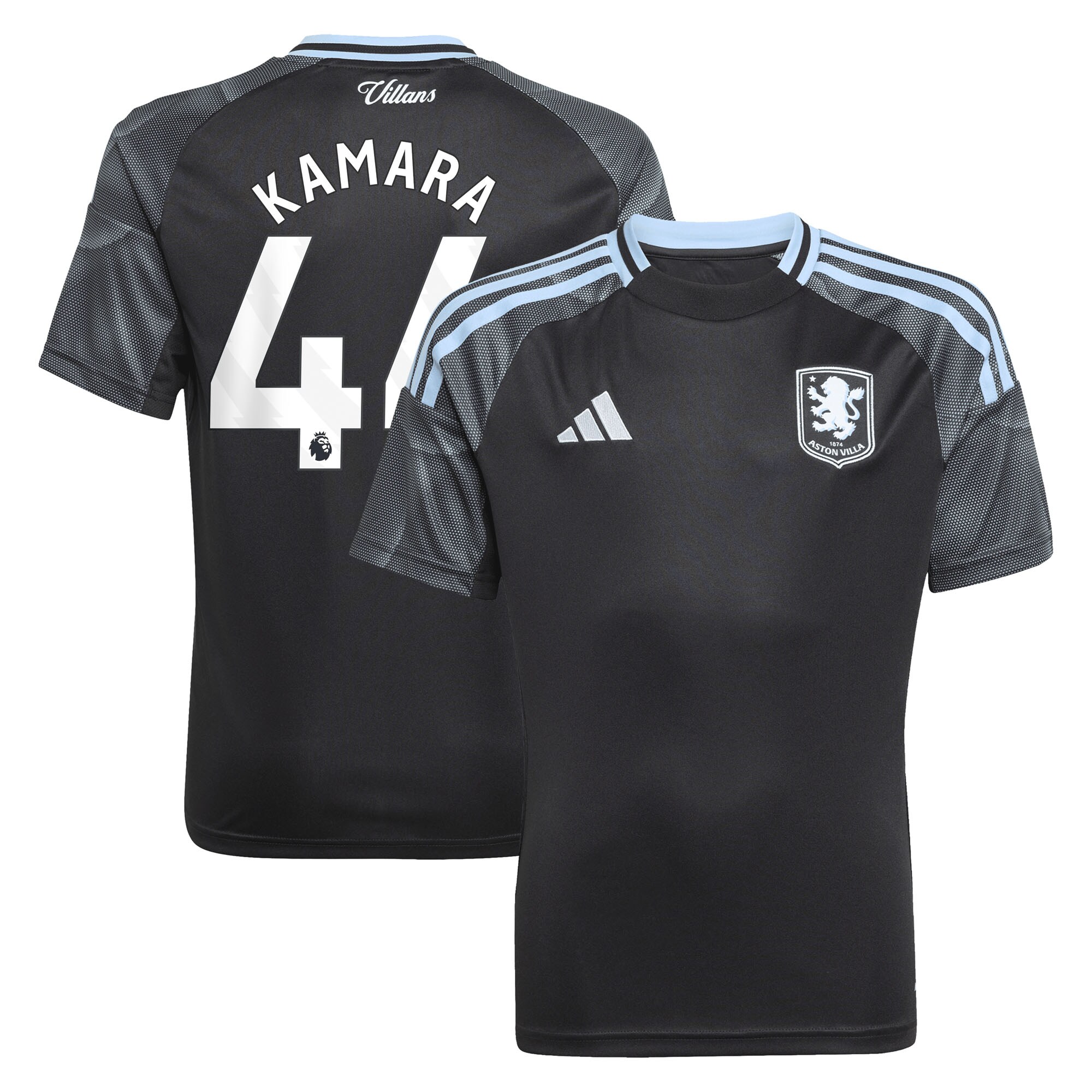aston villa adidas away shirt 2025-26 – kids with kamara 44 printing Collection | Aston Villa Football Kits and Shirts