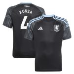 aston villa adidas away shirt 2025-26 – kids with konsa 4 printing Collection | Aston Villa Football Kits and Shirts