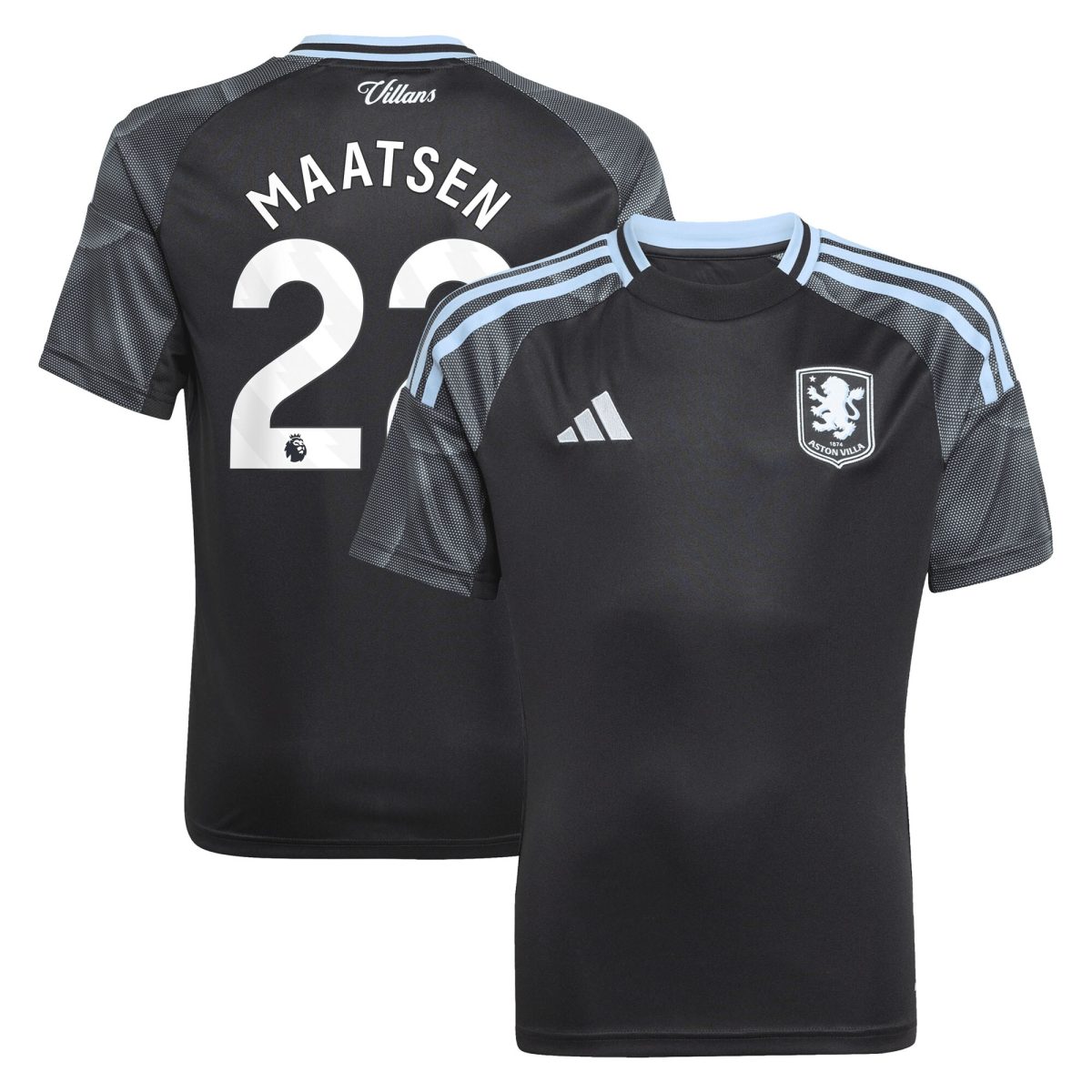 aston villa adidas away shirt 2025-26 – kids with maatsen 22 printing Collection | Aston Villa Football Kits and Shirts