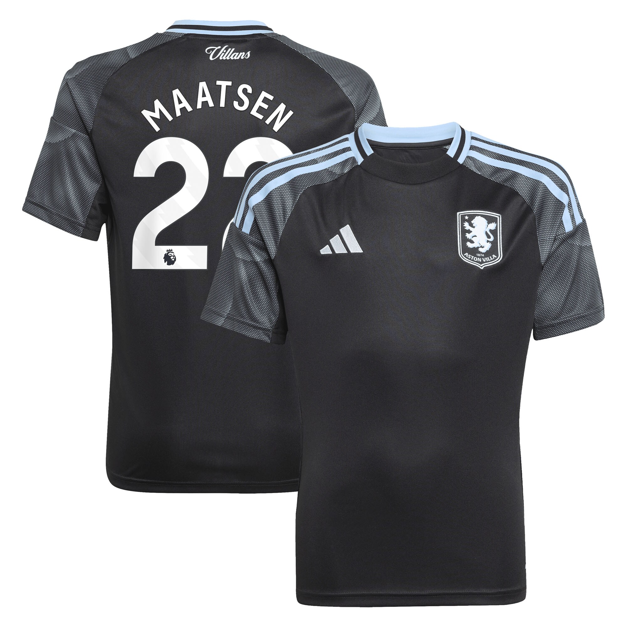aston villa adidas away shirt 2025-26 – kids with maatsen 22 printing Collection | Aston Villa Football Kits and Shirts