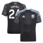 aston villa adidas away shirt 2025-26 – kids with onana 24 printing Collection | Aston Villa Football Kits and Shirts