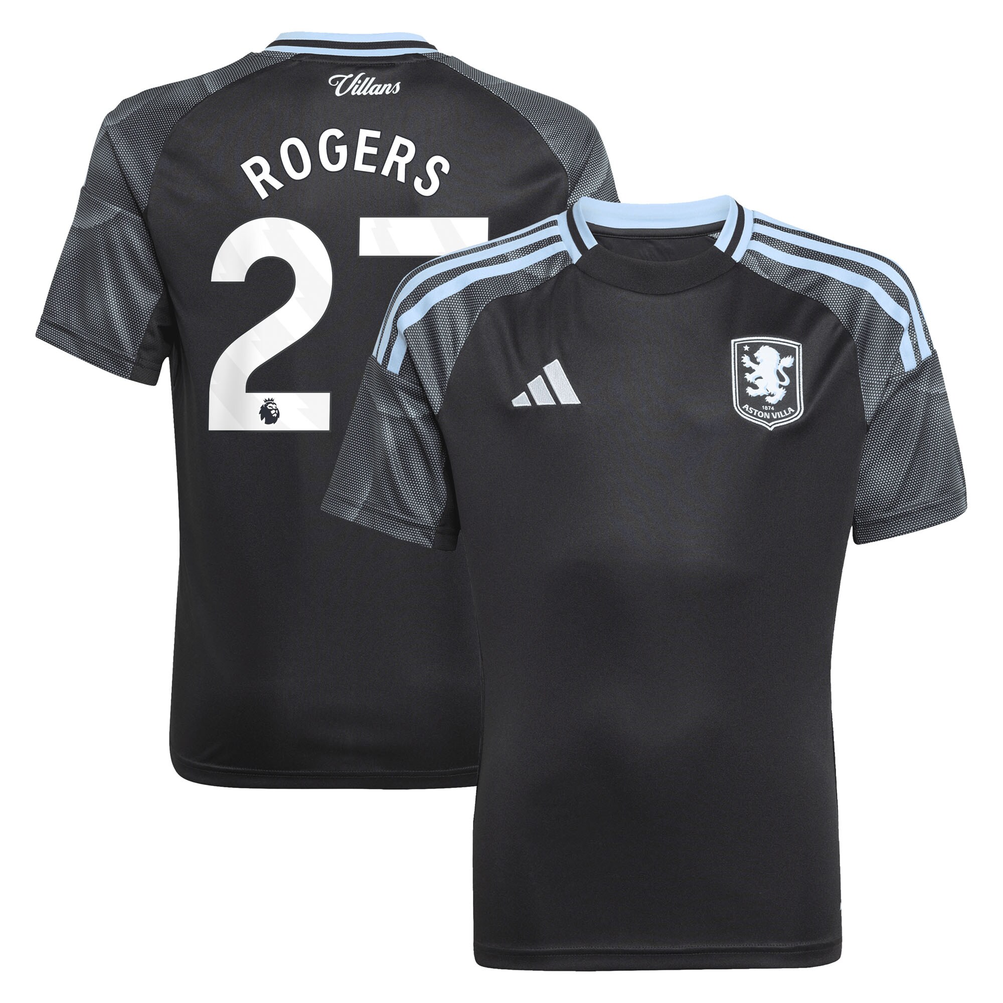 aston villa adidas away shirt 2025-26 – kids with rogers 27 printing Collection | Aston Villa Football Kits and Shirts