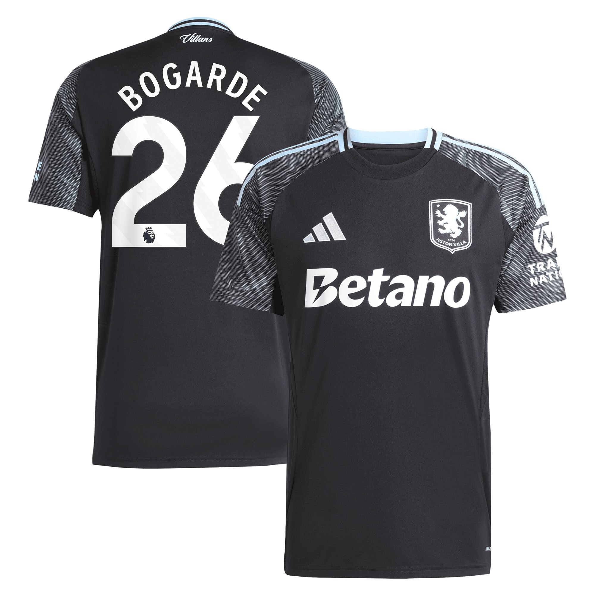 aston villa adidas away shirt 2025-26 with bogarde 26 printing Collection | Aston Villa Football Kits and Shirts