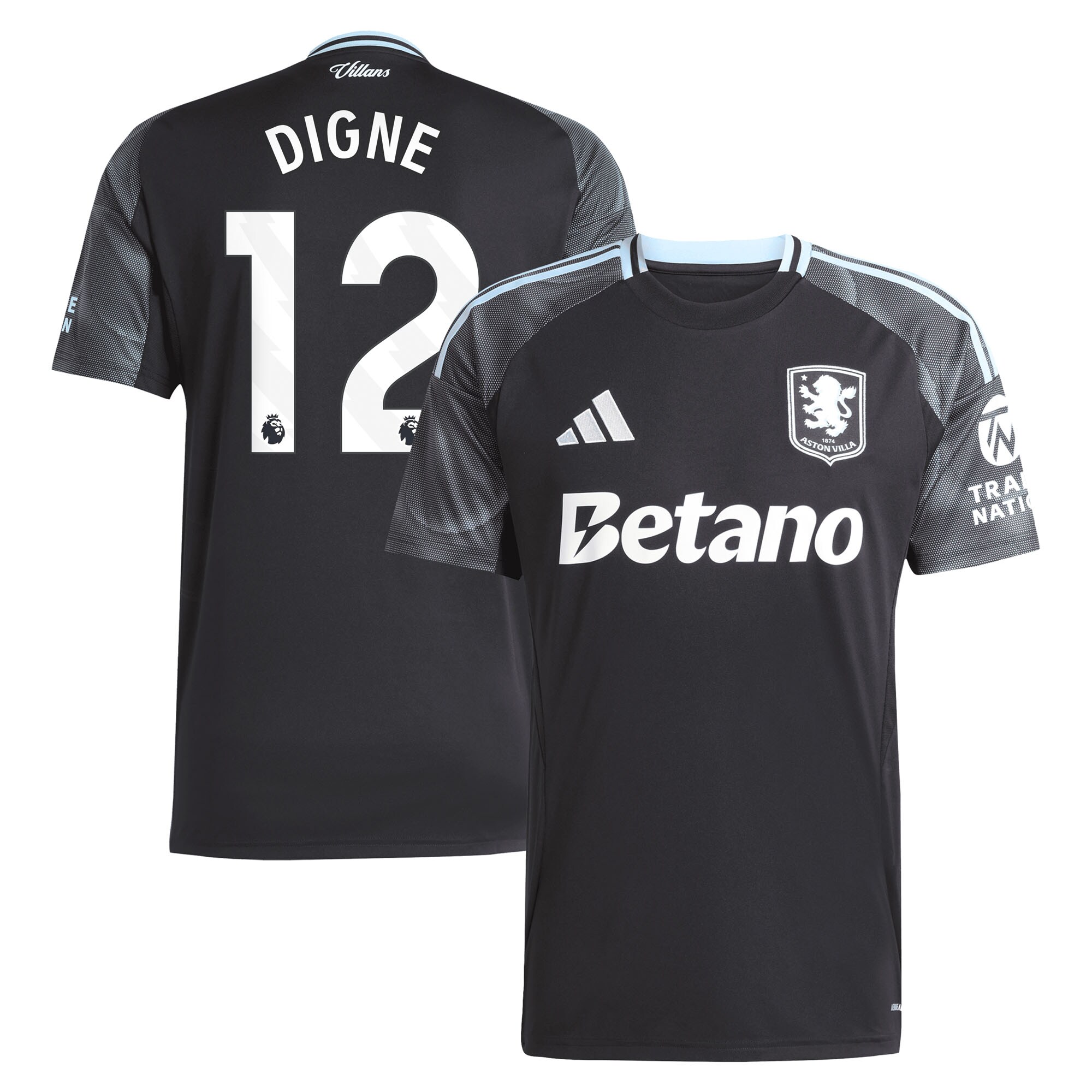 aston villa adidas away shirt 2025-26 with digne 12 printing Collection | Aston Villa Football Kits and Shirts