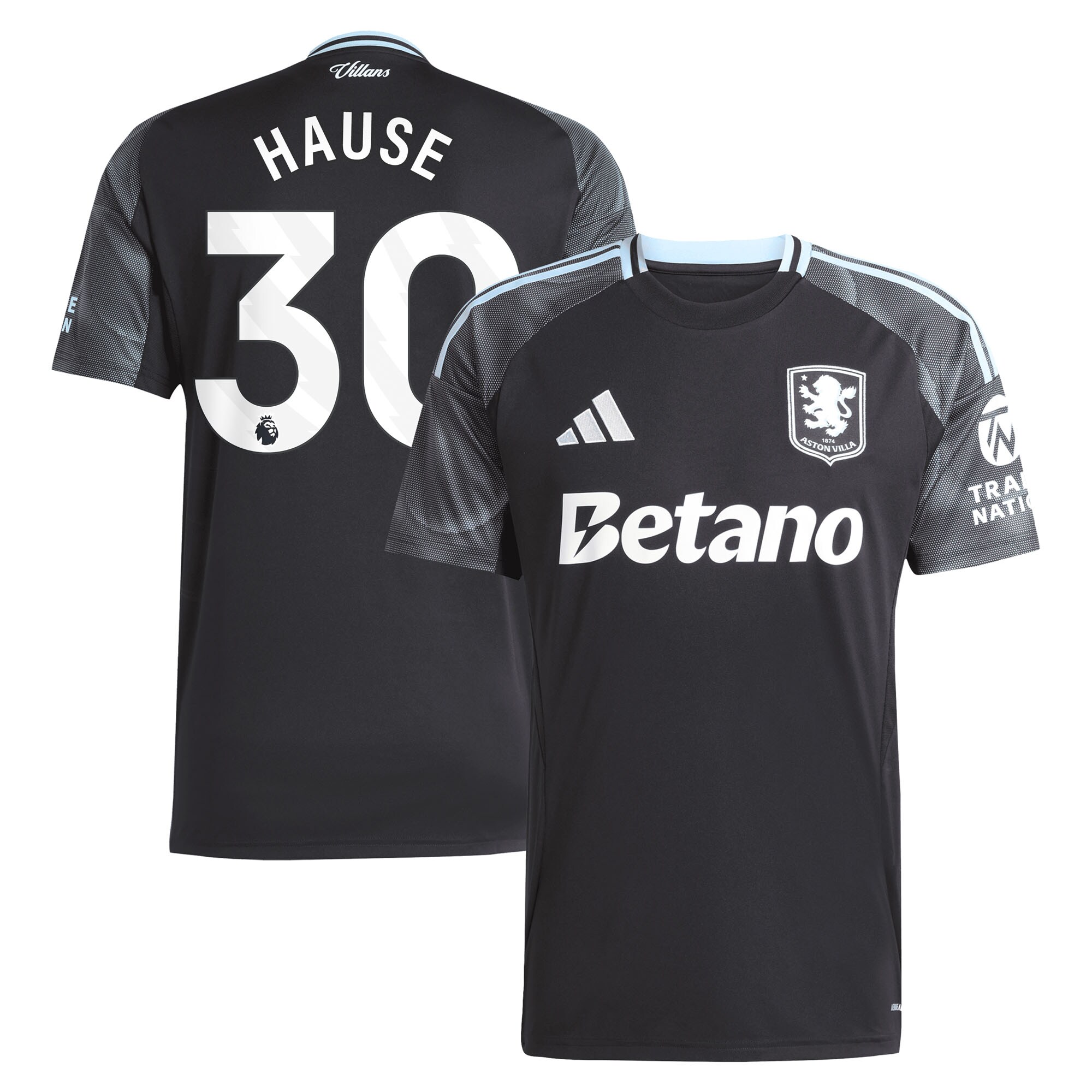 aston villa adidas away shirt 2025-26 with hause 30 printing Collection | Aston Villa Football Kits and Shirts