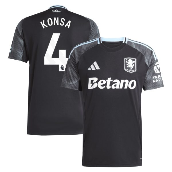 aston villa adidas away shirt 2025-26 with konsa 4 printing Collection | Aston Villa Football Kits and Shirts