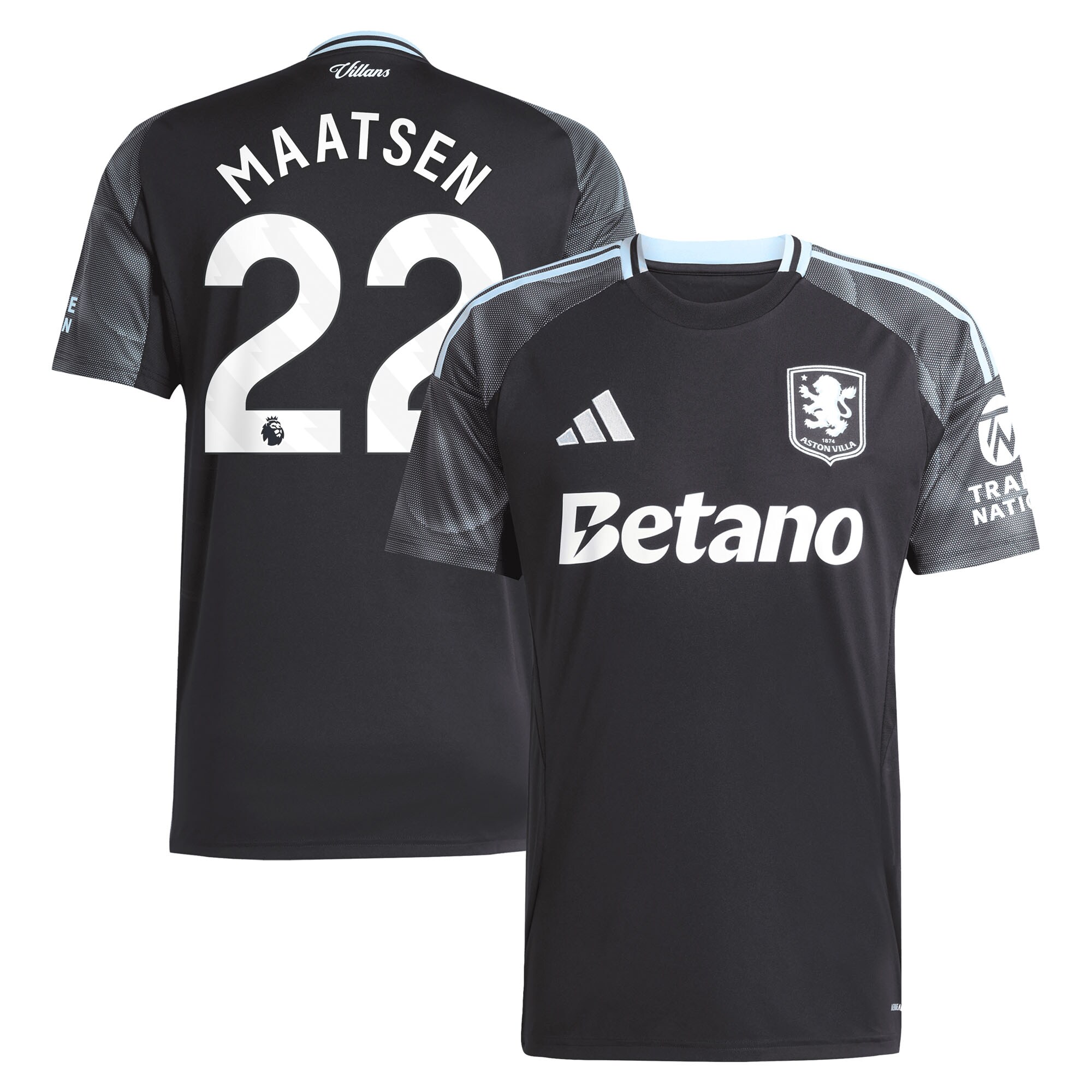 aston villa adidas away shirt 2025-26 with maatsen 22 printing Collection | Aston Villa Football Kits and Shirts