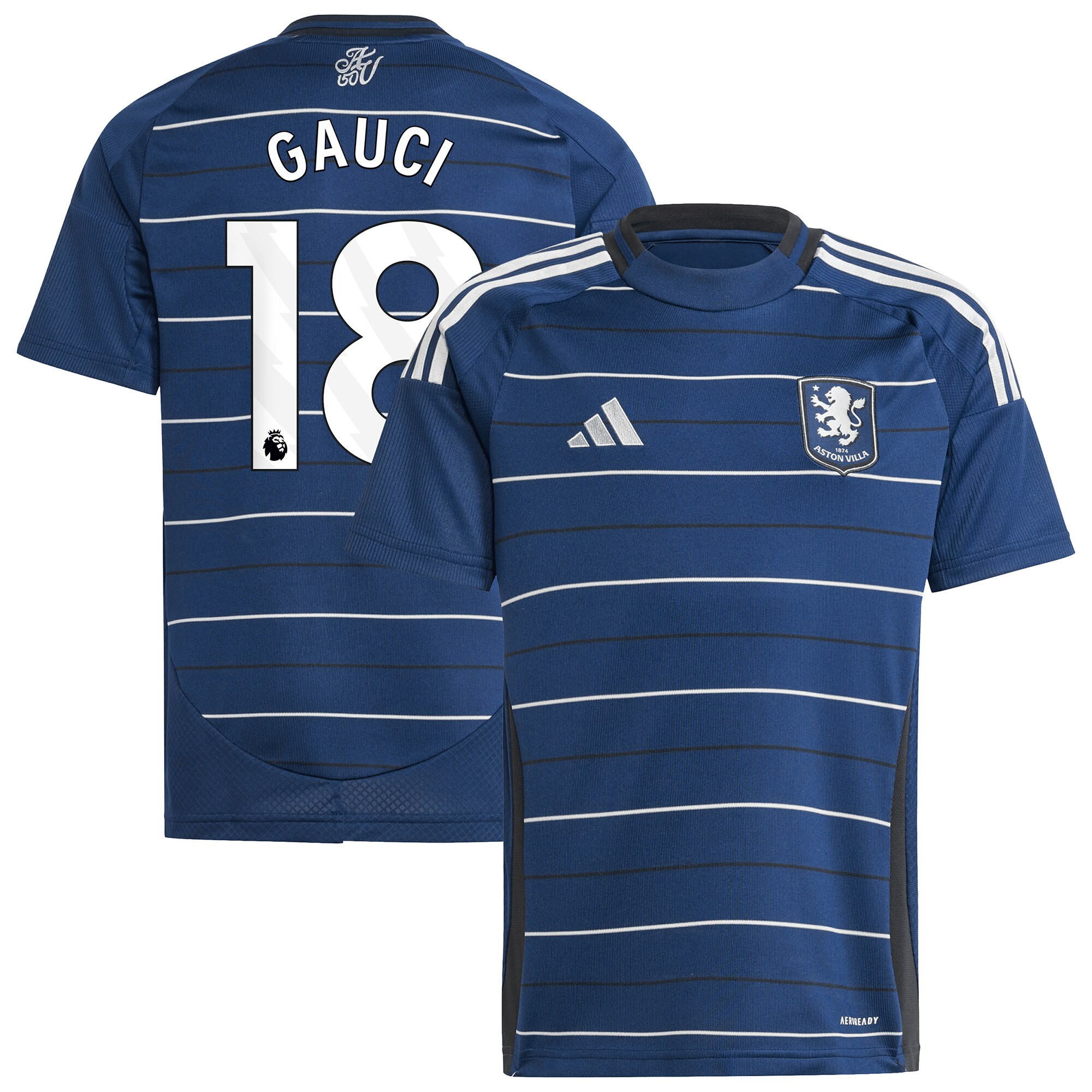 aston villa adidas goalkeeper shirt 2024-25 – long sleeve – kids with gauci 18 printing – 202030990 Collection | Aston Villa Football Kits and Shirts