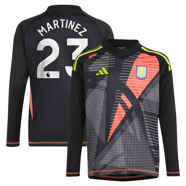 aston villa adidas goalkeeper shirt 2024-25 – long sleeve – kids with martinez 23 printing – 202029325 Collection | Aston Villa Football Kits and Shirts