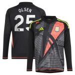 aston villa adidas goalkeeper shirt 2024-25 – long sleeve – kids with olsen 25 printing – 202029322 Collection | Aston Villa Football Kits and Shirts