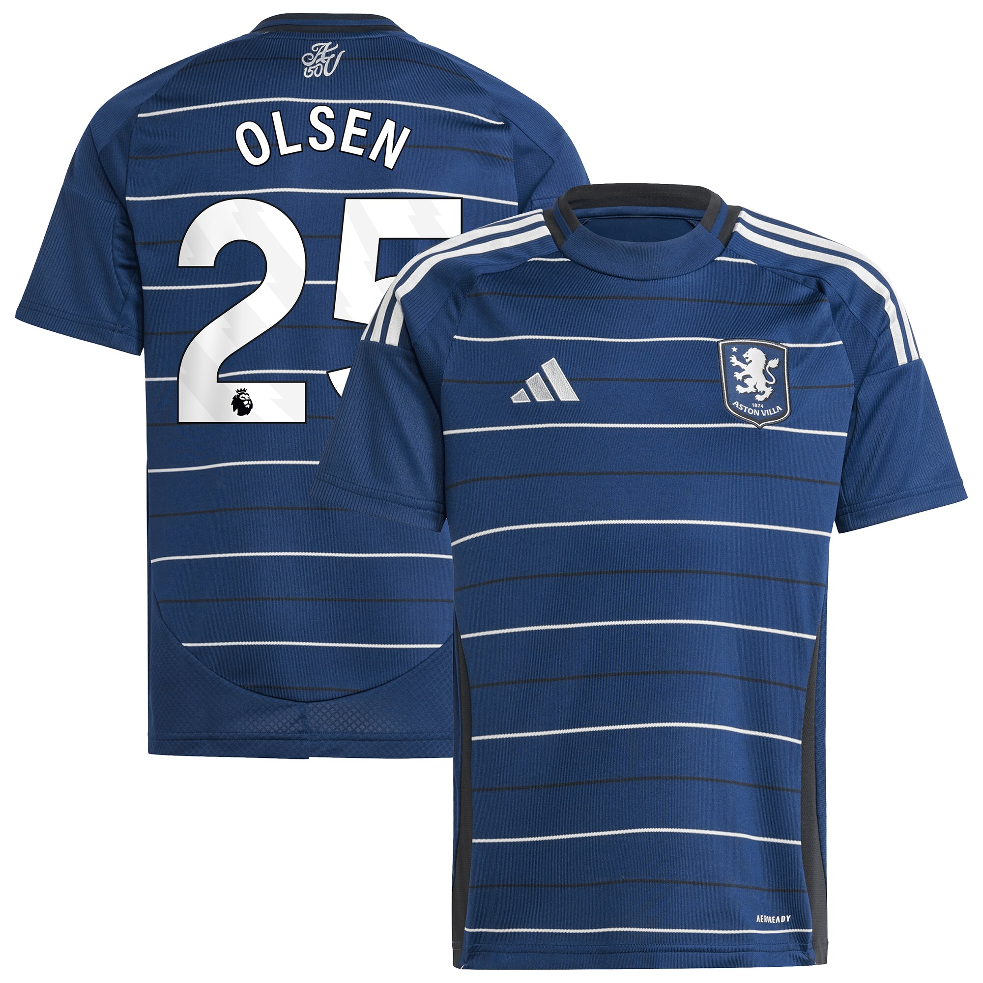 aston villa adidas goalkeeper shirt 2024-25 – long sleeve – kids with olsen 25 printing – 202030994 Collection | Aston Villa Football Kits and Shirts