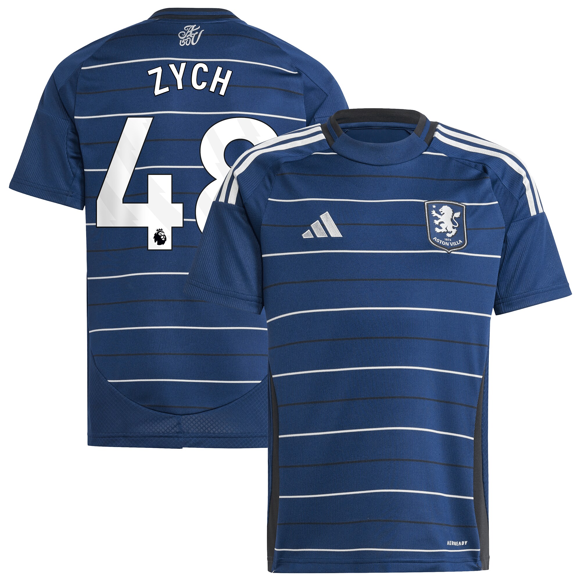 aston villa adidas goalkeeper shirt 2024-25 – long sleeve – kids with zych 48 printing – 202153095 Collection | Aston Villa Football Kits and Shirts
