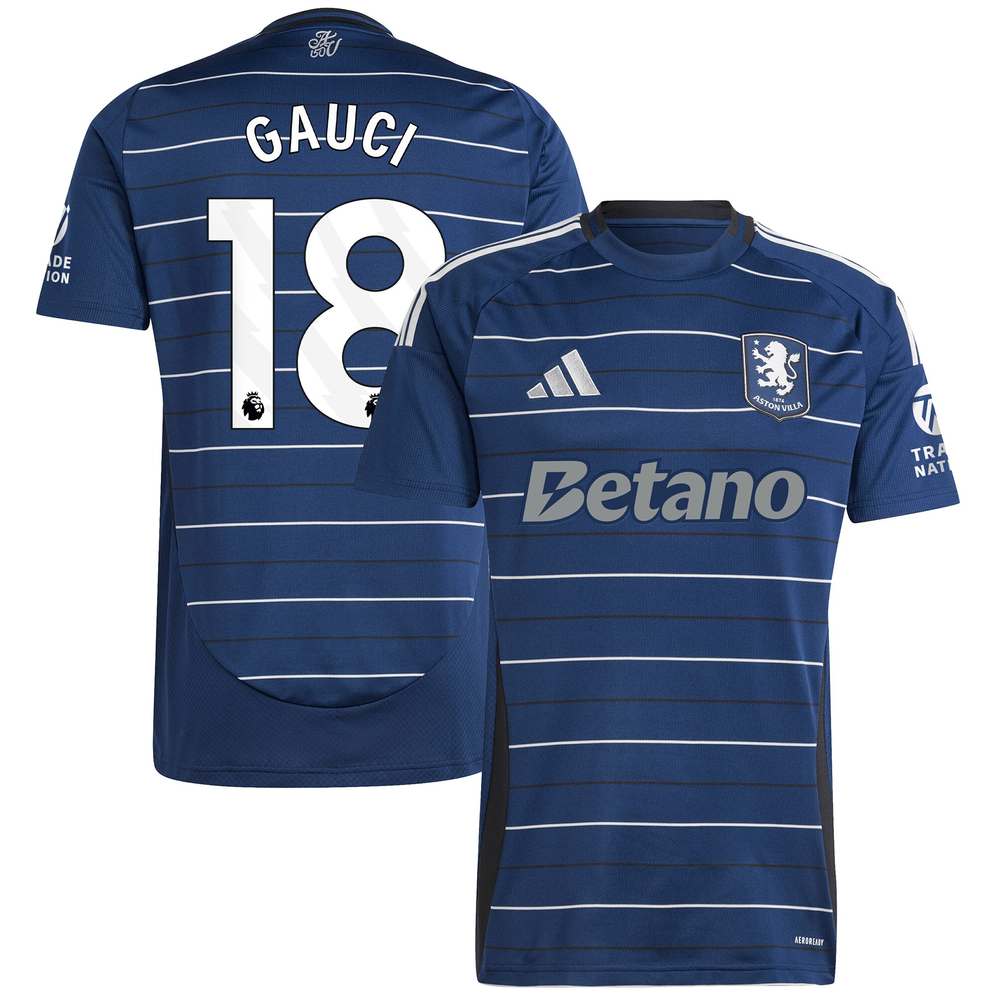 aston villa adidas goalkeeper shirt 2024-25 – long sleeve with gauci 18 printing – 202030972 Collection | Aston Villa Football Kits and Shirts