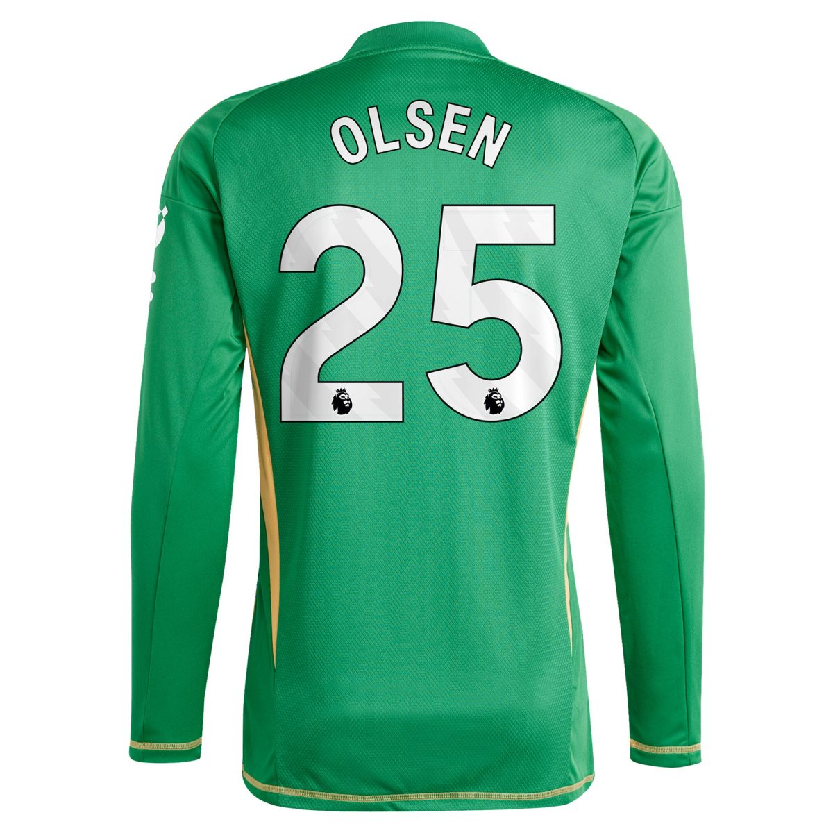 aston villa adidas goalkeeper shirt 2024-25 – long sleeve with olsen 25 printing Collection | Aston Villa Football Kits and Shirts