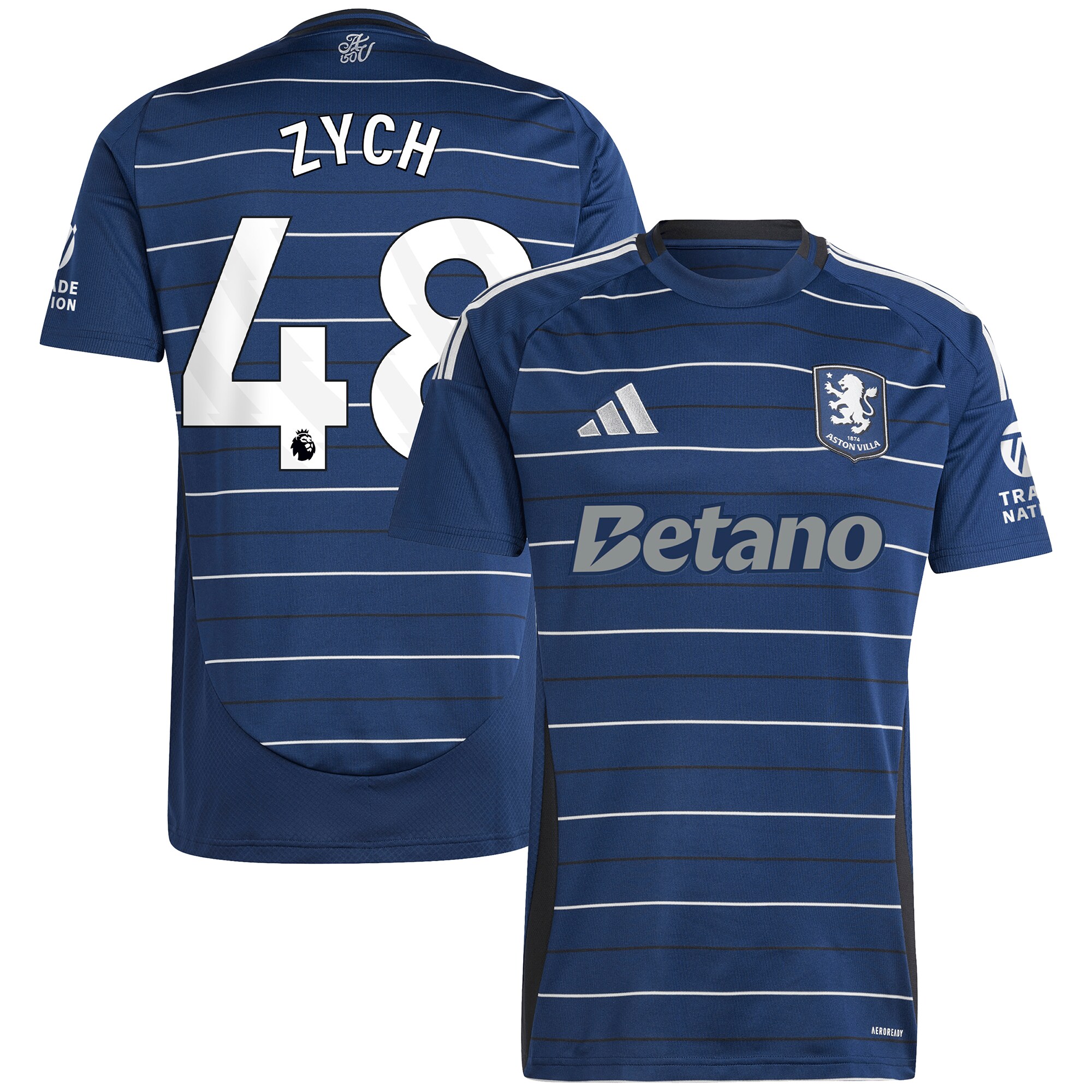 aston villa adidas goalkeeper shirt 2024-25 – long sleeve with zych 48 printing – 202153093 Collection | Aston Villa Football Kits and Shirts
