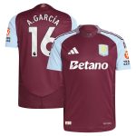 aston villa adidas home authentic shirt 2024-25 with a.garcía 16 printing Collection | Aston Villa Football Kits and Shirts