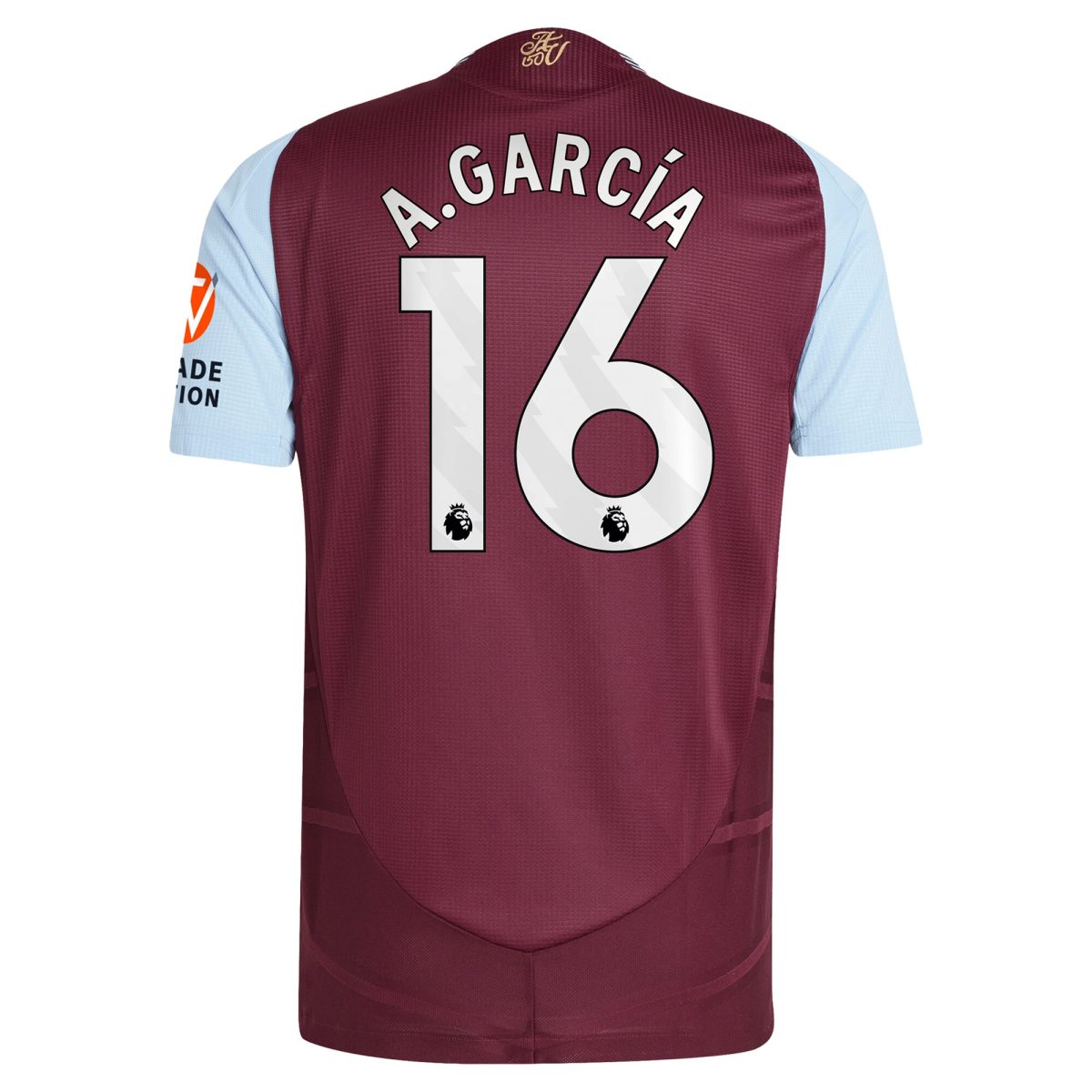 aston villa adidas home authentic shirt 2024-25 with a.garcía 16 printing Collection | Aston Villa Football Kits and Shirts