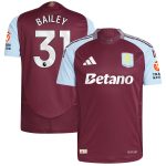 aston villa adidas home authentic shirt 2024-25 with bailey 31 printing Collection | Aston Villa Football Kits and Shirts