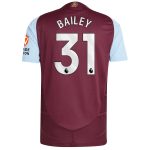 aston villa adidas home authentic shirt 2024-25 with bailey 31 printing Collection | Aston Villa Football Kits and Shirts
