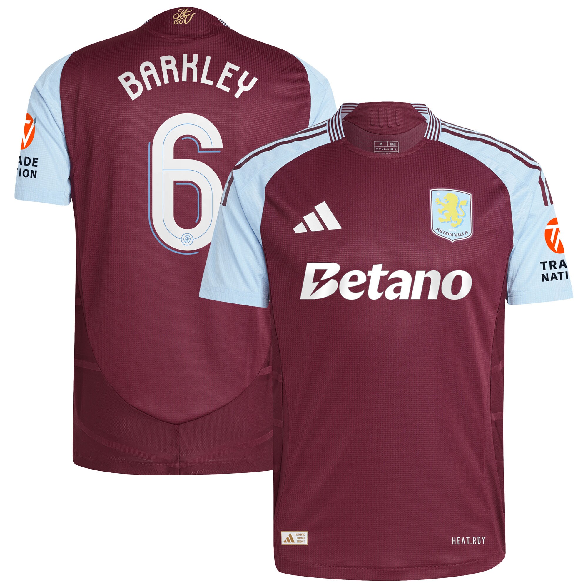 aston villa adidas home authentic shirt 2024-25 with barkley 6 cup printing Collection | Aston Villa Football Kits and Shirts