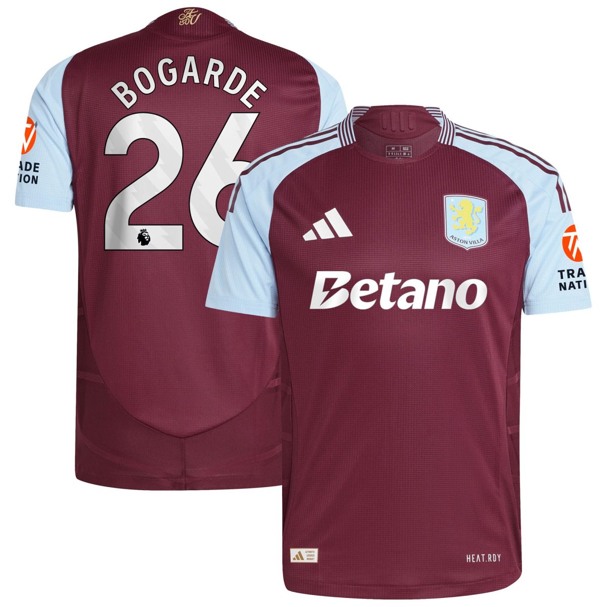 aston villa adidas home authentic shirt 2024-25 with bogarde 26 printing Collection | Aston Villa Football Kits and Shirts