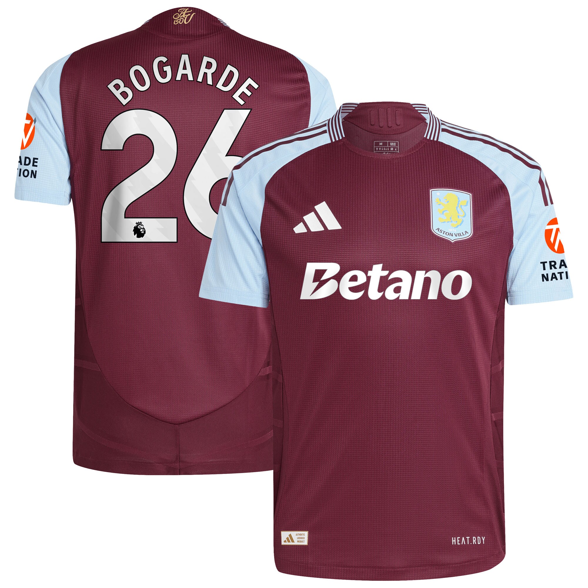 aston villa adidas home authentic shirt 2024-25 with bogarde 26 printing Collection | Aston Villa Football Kits and Shirts