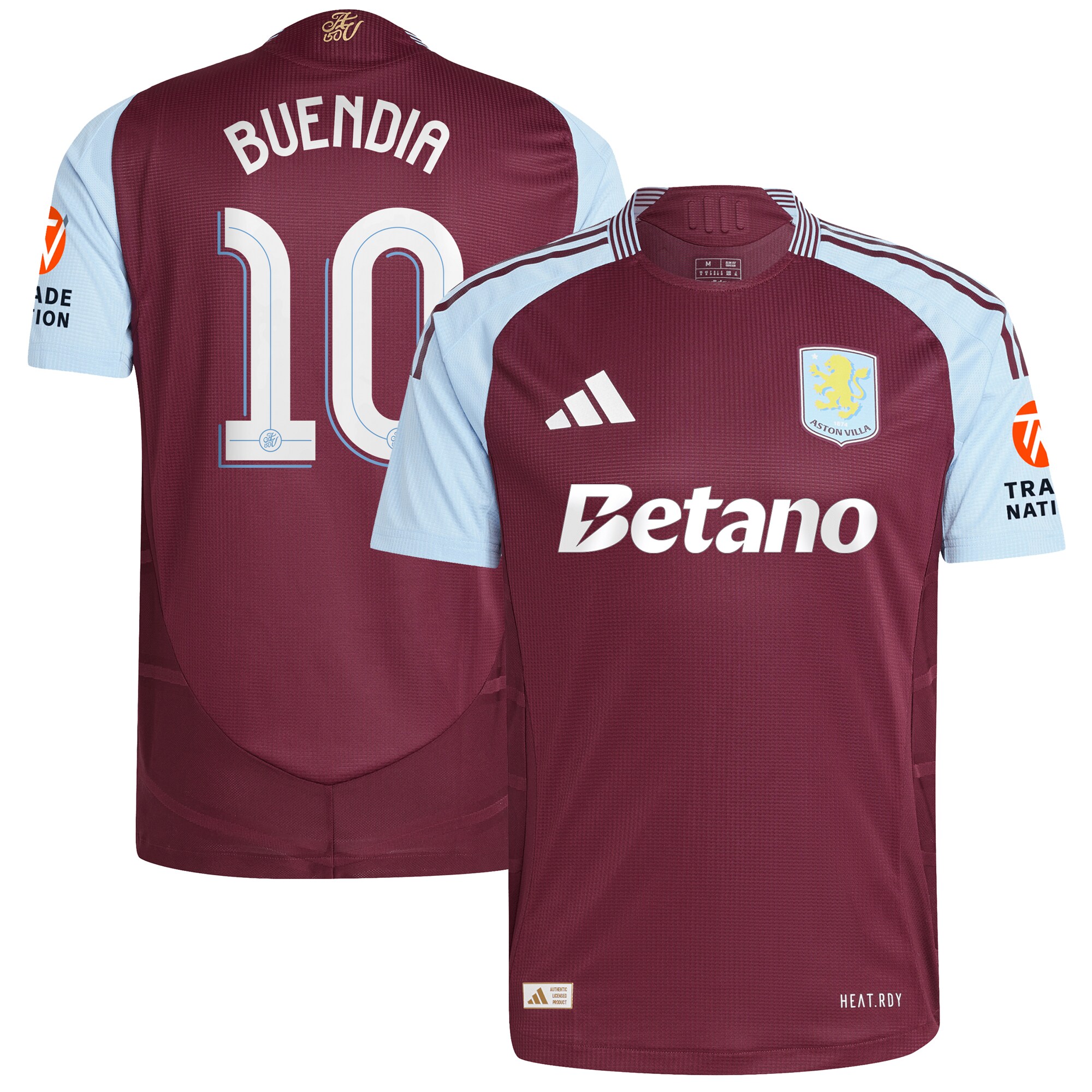 aston villa adidas home authentic shirt 2024-25 with buendia 10 cup printing Collection | Aston Villa Football Kits and Shirts