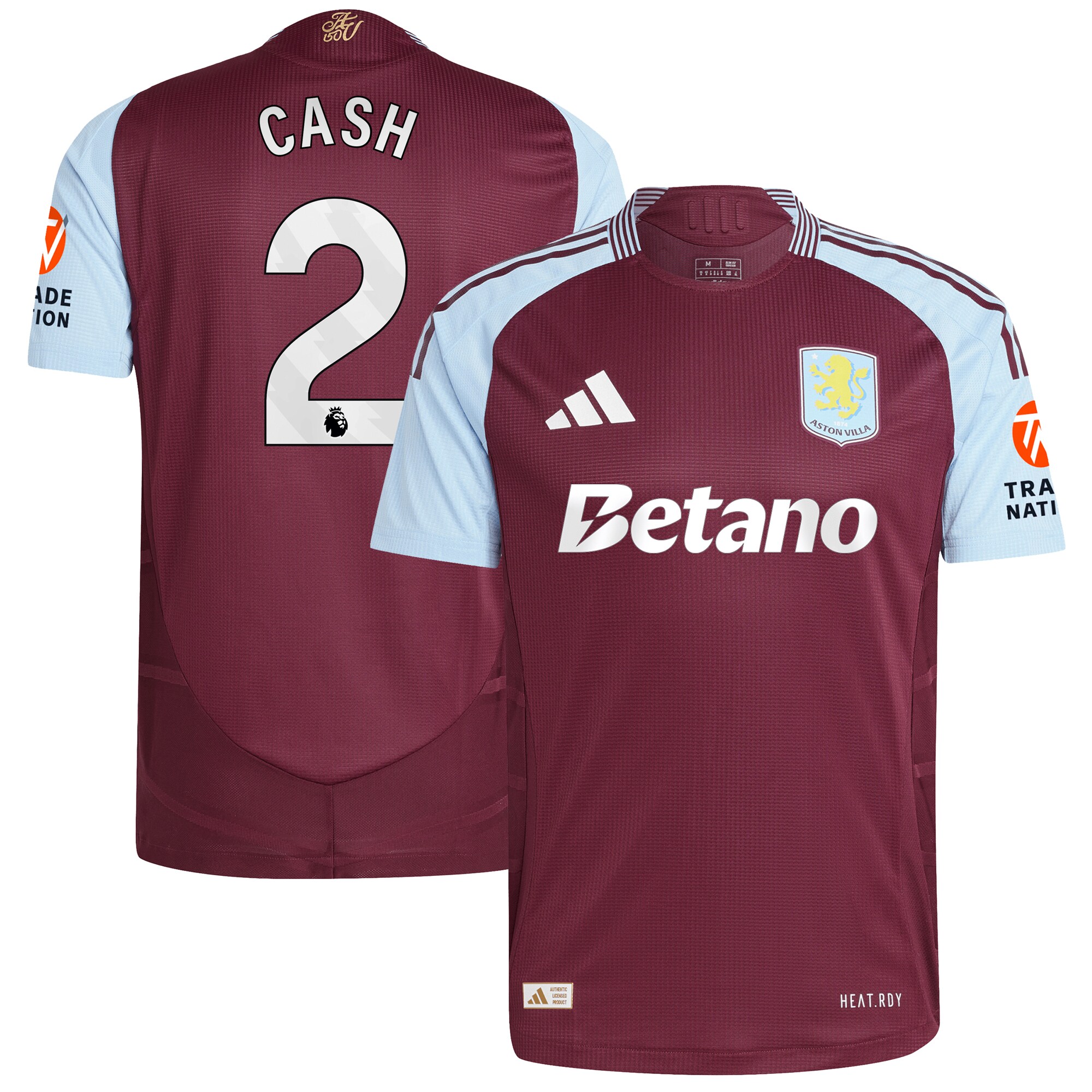 aston villa adidas home authentic shirt 2024-25 with cash 2 printing Collection | Aston Villa Football Kits and Shirts