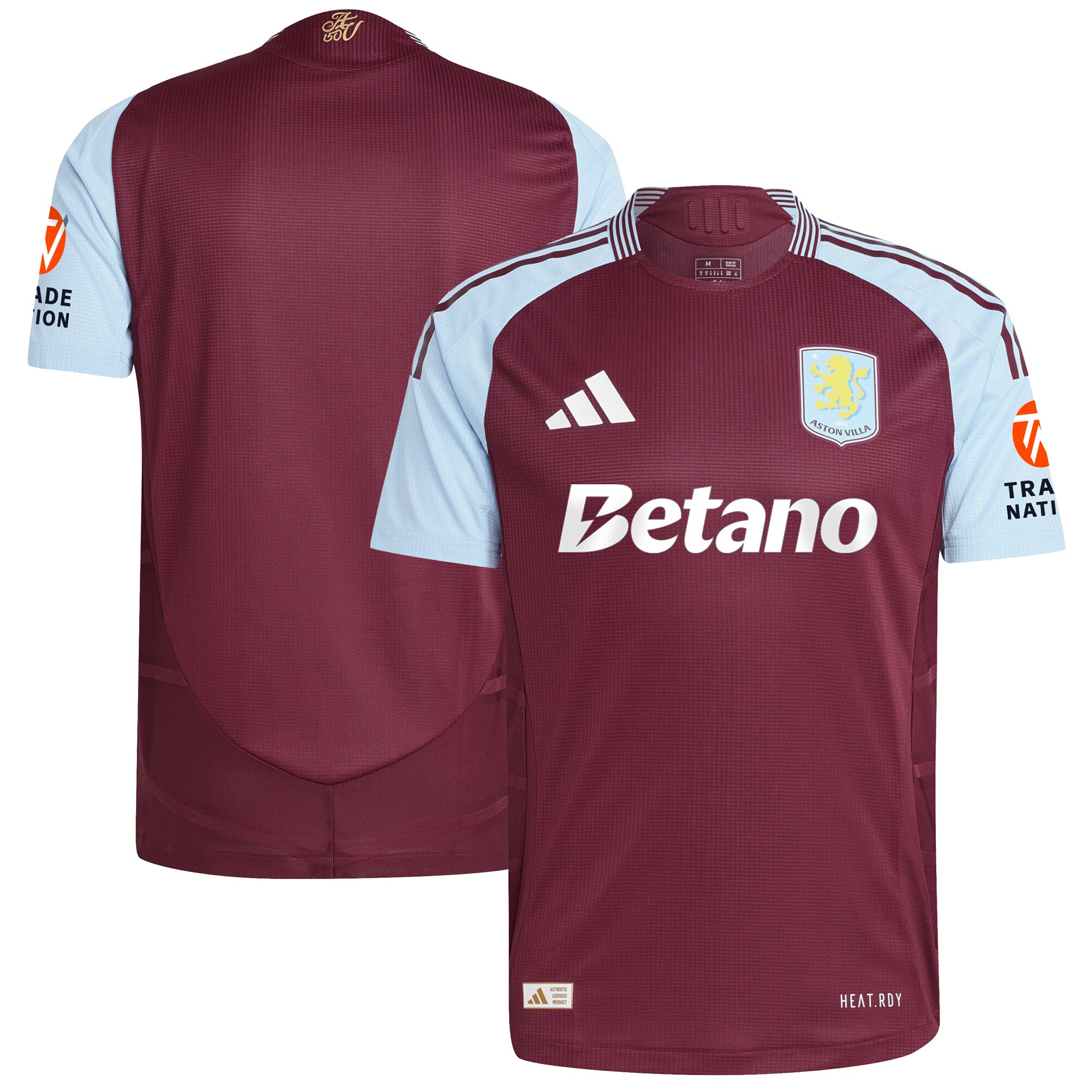 aston villa adidas home authentic shirt 2024-25 with custom printing Collection | Aston Villa Football Kits and Shirts