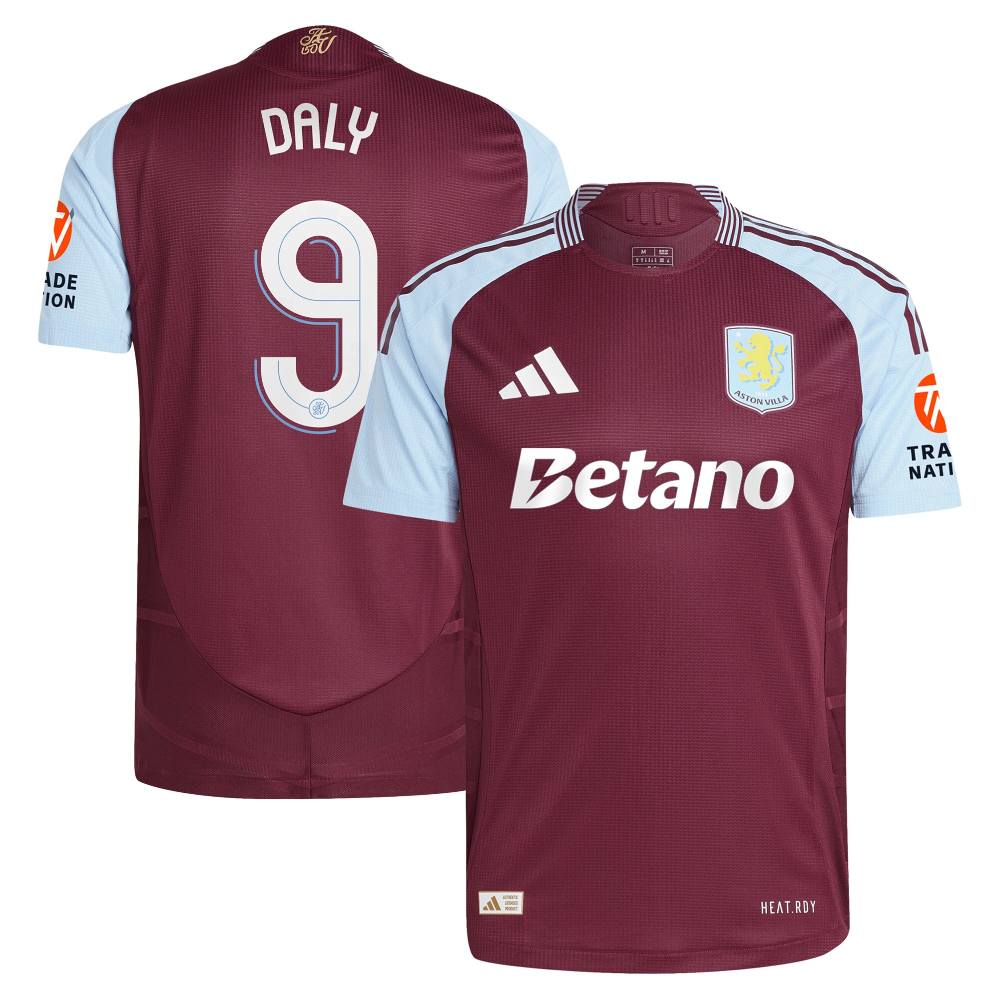 aston villa adidas home authentic shirt 2024-25 with daly 9 cup printing Collection | Aston Villa Football Kits and Shirts