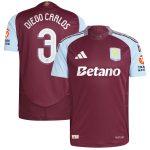 aston villa adidas home authentic shirt 2024-25 with diego carlos 3 cup printing Collection | Aston Villa Football Kits and Shirts