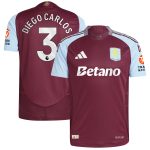 aston villa adidas home authentic shirt 2024-25 with diego carlos 3 printing Collection | Aston Villa Football Kits and Shirts