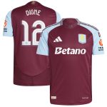 aston villa adidas home authentic shirt 2024-25 with digne 12 cup printing Collection | Aston Villa Football Kits and Shirts