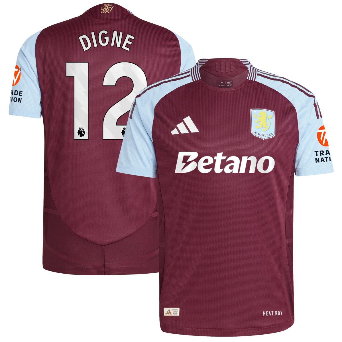 aston villa adidas home authentic shirt 2024-25 with digne 12 printing Collection | Aston Villa Football Kits and Shirts