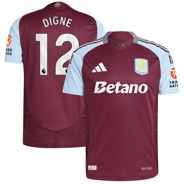 aston villa adidas home authentic shirt 2024-25 with digne 12 printing Collection | Aston Villa Football Kits and Shirts