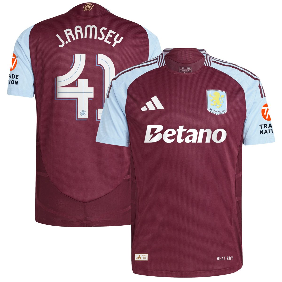 aston villa adidas home authentic shirt 2024-25 with j. ramsey 41 cup printing Collection | Aston Villa Football Kits and Shirts
